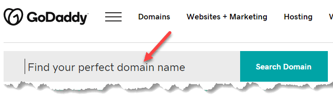 GoDaddy Domain Name Search